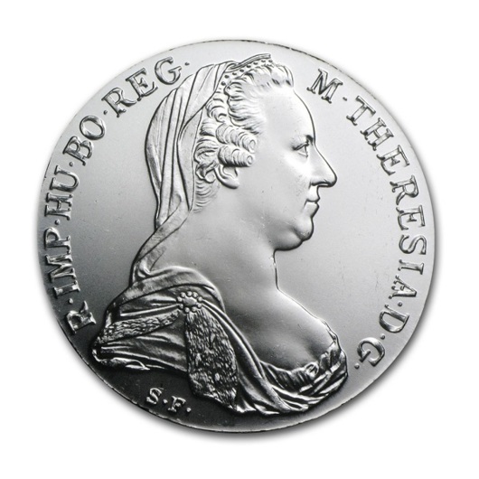 Stříbrný tolar Marie Terezie 1780