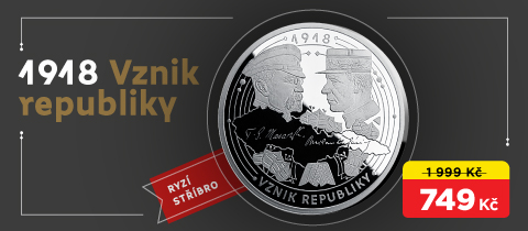 Stříbrná pamětní ražba Vznik republiky 1918