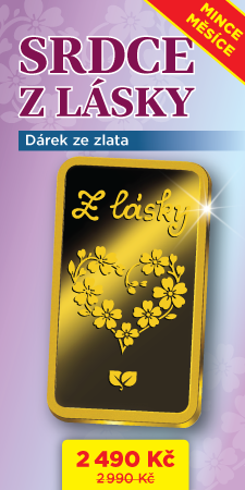 Srdce z lásky – cihlička z ryzího zlata