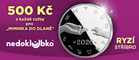 Stříbrný tolar k narození dítěte