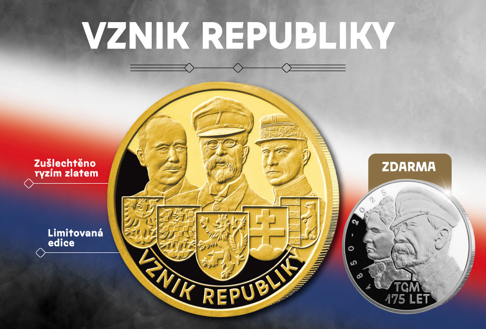 8190 CPRBM Vznik republiky + 2x blister