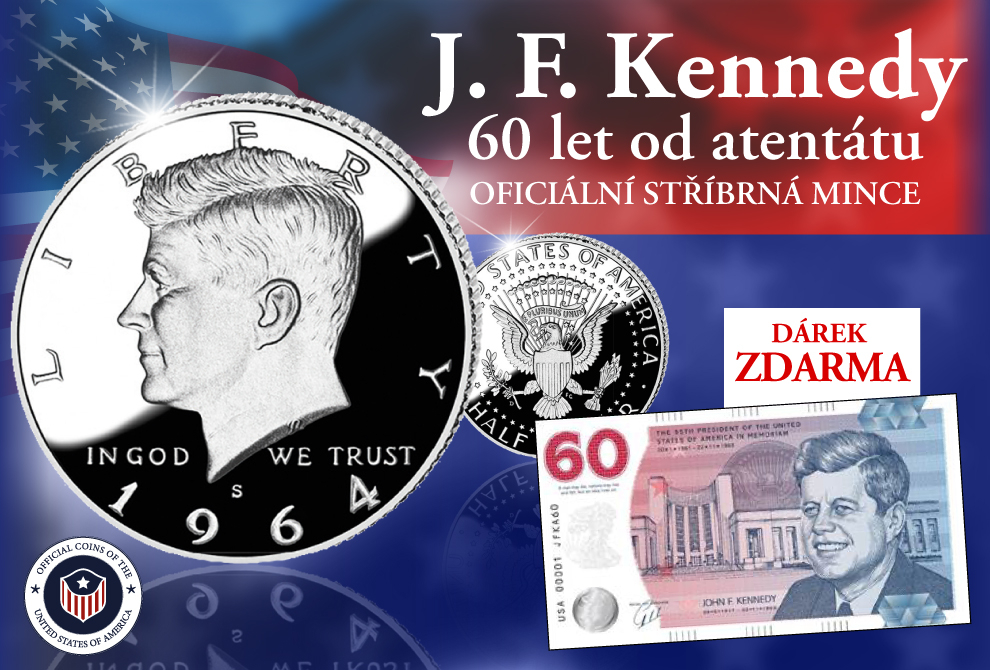 CASD Nejslavnější stříbrné dolary - 8089 - JFK Bankovka