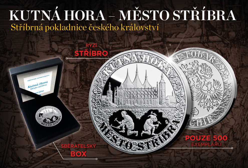 M1952AG_Kutná hora - město stříbra, stříbrná pamětní medaile, 20g