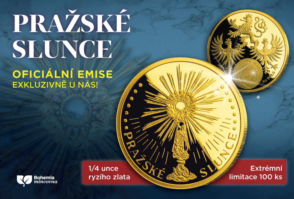 M4321AU CSIN, NIUE 2026 DOLLARS 10 PRAŽSKÉ SLUNCE 1/4 oz AU 999,9/1000 Proof