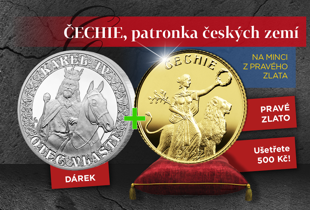8049 CSGC Čechie Nejmenší zlaté mince světa + dárek Karel IV.