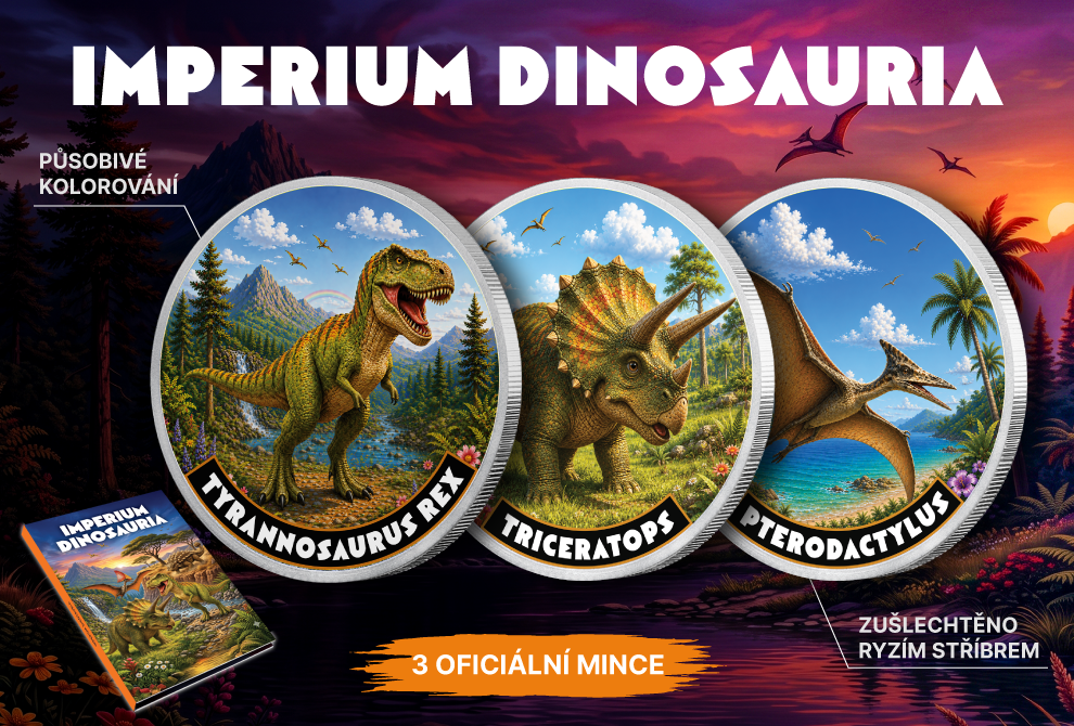 8203 - CDINO 3+21 Tyrannosaurus, Triceratops a Pterodacty