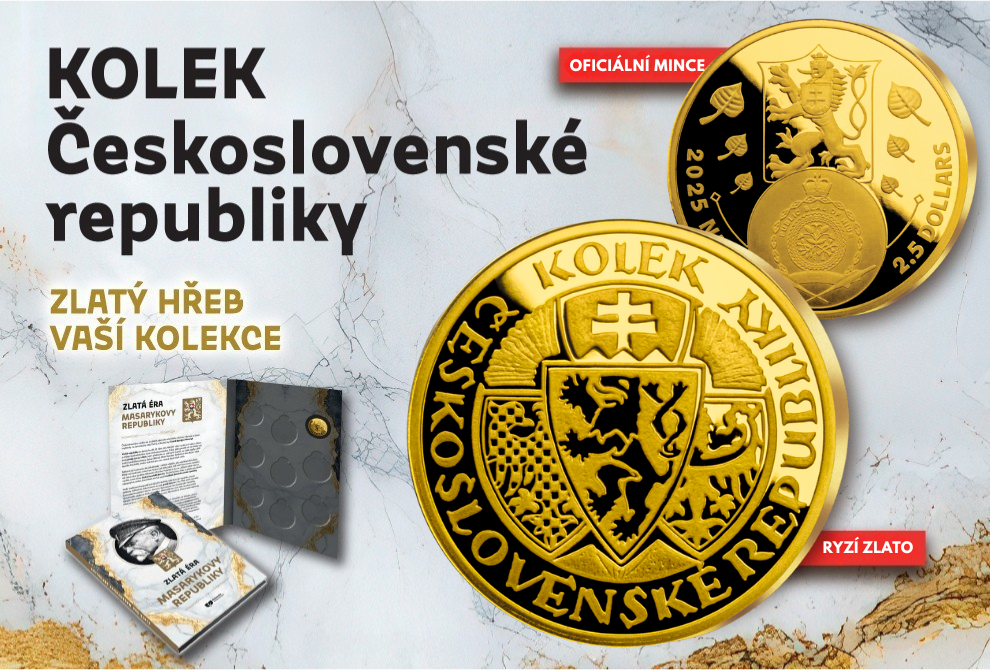 M3155 - CPRBM, CZ 2025 Kolek československé republiky 1,2 g AU Proof