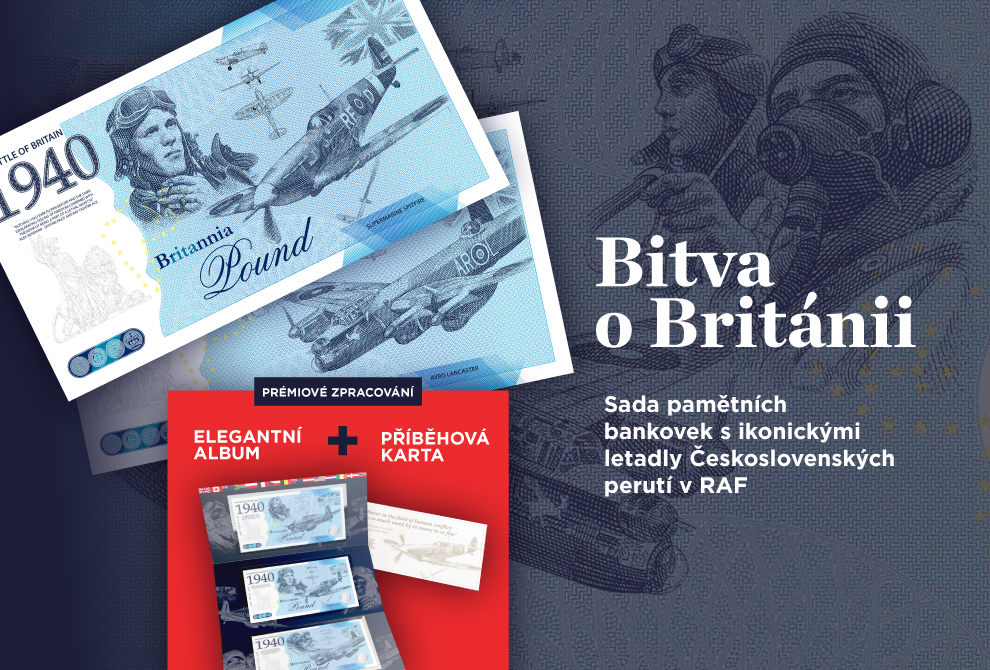 BA006NC CSIN, 2023 Battle of Britain banknotes - Czechoslovakian pilots - bankovky