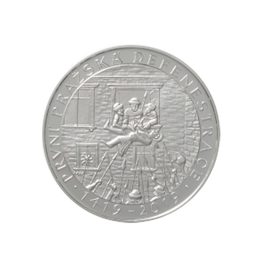 600. výročí První pražské defenestrace stříbrná mince Proof