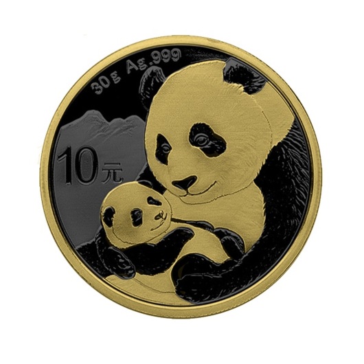 Čínská Panda 2019 stříbrná mince Golden Ring