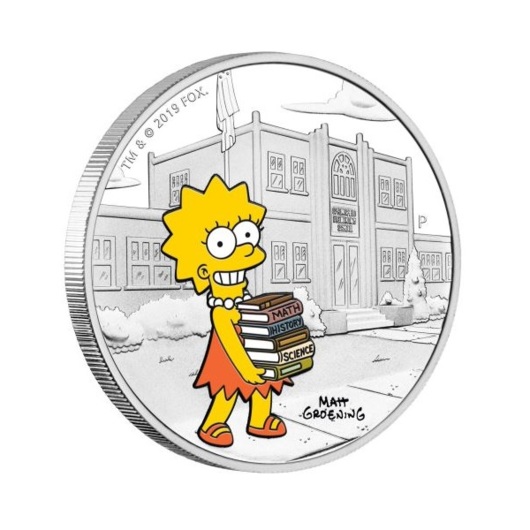 Lisa Simpsonová stříbrná mince 1 oz Proof