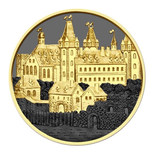 Wiener Neustadt stříbrná mince 1 oz Golden Ring Ruthenium