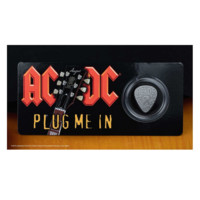 AC/DC Kytarové trsátko - Plug Me In 1/4 oz stříbrná mince