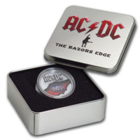 AC/DC - The Razors Edge stříbrná mince 2 oz Black Proof