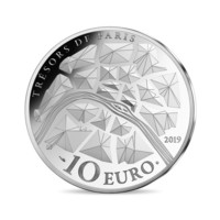Poklady Paříže - Eiffelova věž stříbrná mince Proof