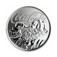 Coca Cola - Holiday Coin stříbrná mince v blistru