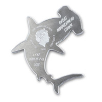 Žralok Kladivoun stříbrná mince 1 oz
