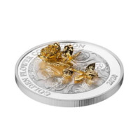 Zlatá růže - královna květin stříbrná mince 1 oz Proof