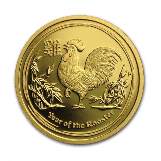 2017 - Lunární rok Kohouta 1\/10 oz zlatá mince proof