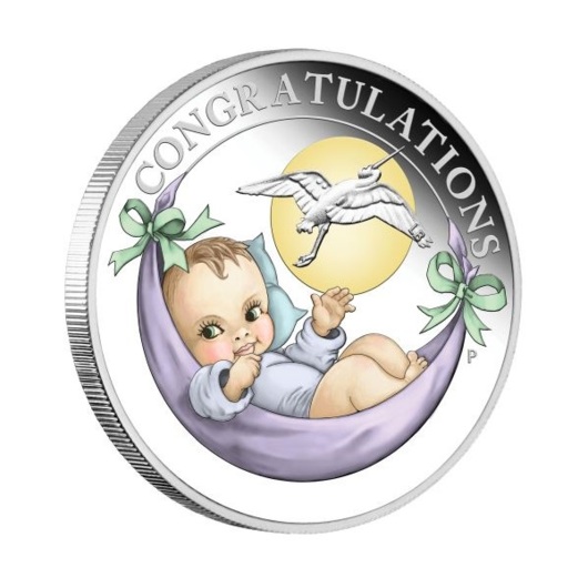 Gratulace k narození dítěte 2020 stříbrná mince proof