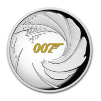 James Bond stříbrná mince 1 oz proof vysoký reliéf