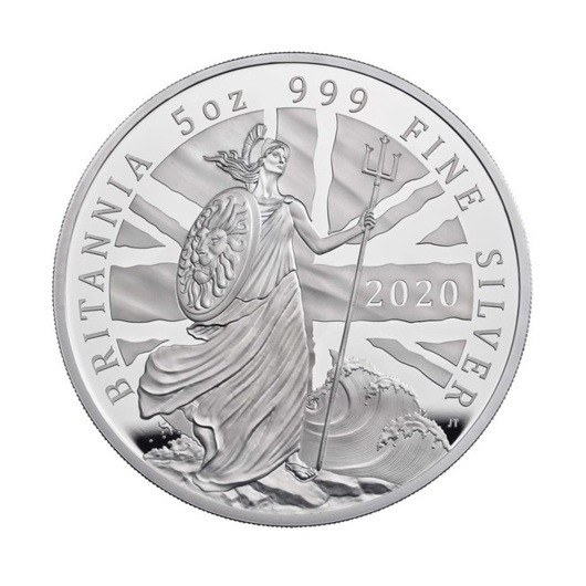 Britannia 2020 stříbrná mince 5 oz Proof