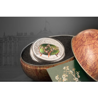 Vejce Fabergé - Jabloňový květ stříbrná mince 2 oz proof