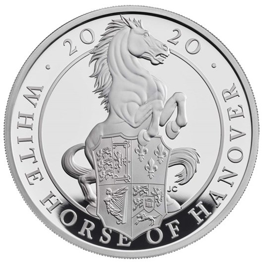 Bílý kůň Hannoveru stříbrná mince 1 oz proof