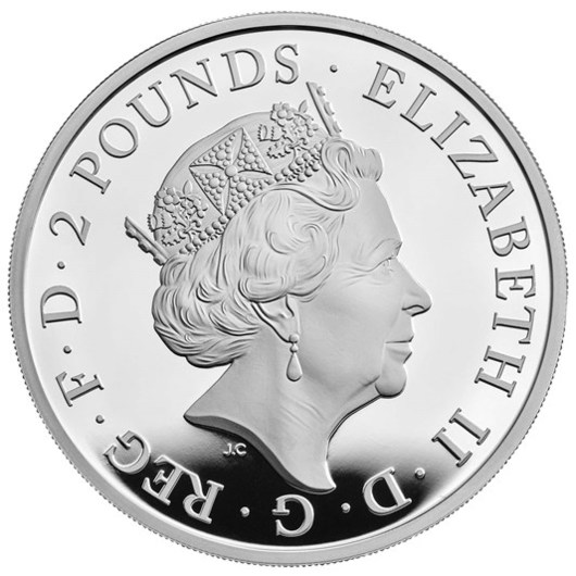 Bílý kůň Hannoveru stříbrná mince 1 oz proof