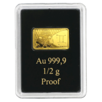 Znamení Blíženci zlatá mince Proof