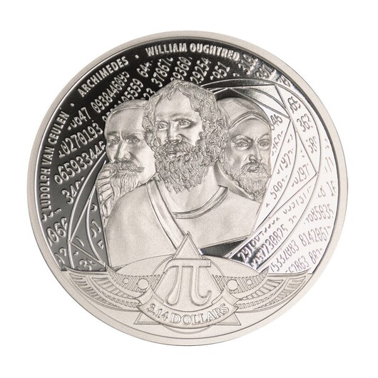 Číslo Pí  stříbrná mince 1 oz Proof