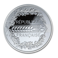 Dubový list Francie stříbrná mince proof