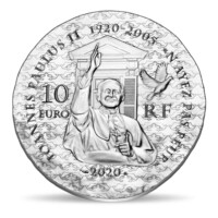 Sestra Emmanuelle a Jan Pavel II. stříbrná mince proof