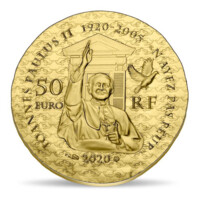 Sestra Emmanuelle a Jan Pavel II. zlatá mince 1/4 oz proof