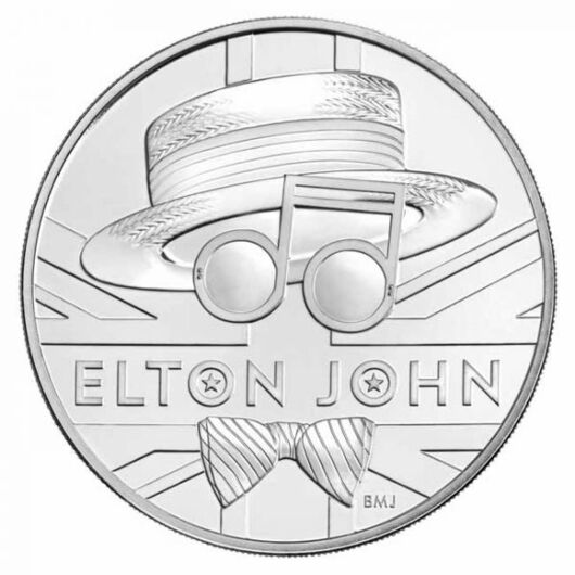 Elton John pamětní mince ve sběratelském blisteru