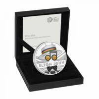 Elton John stříbrná mince 1 oz proof kolorovaná
