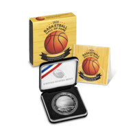 60. výročí Basketbalové síně slávy stříbrná mince Proof
