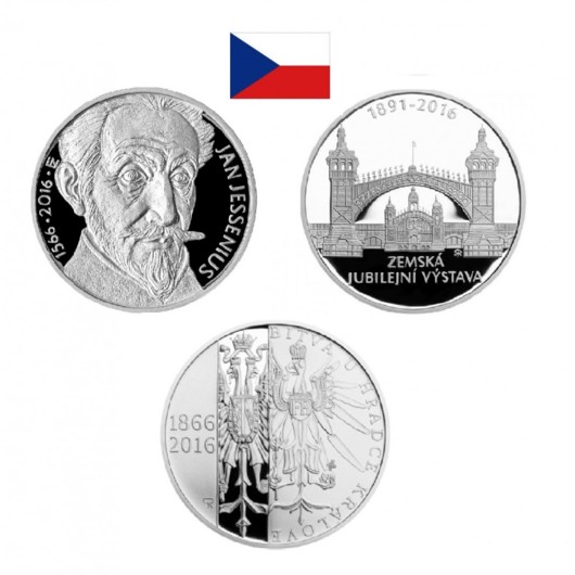 ČNB pamětní stříbrné mince 200 Kč - komplet 2016