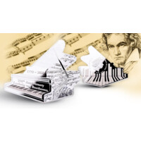 250. výročí narození Ludwig van Beethoven stříbrná mince 5 oz Proof