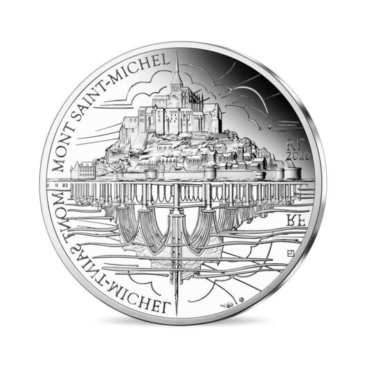 Mont Saint-Michel stříbrná mince proof