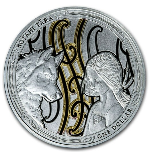 Maui a první pes - set dvou stříbrných mincí