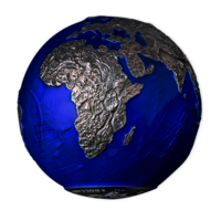 Modrá planeta Země stříbrná mince 3 oz