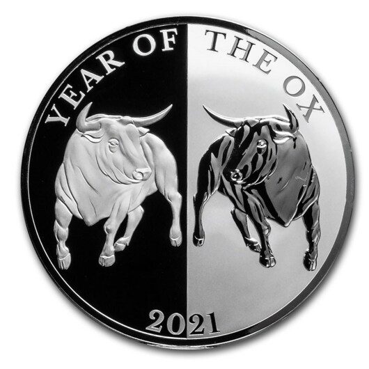 Lunární Rok Buvola 2021 stříbrná mince 1 oz proof