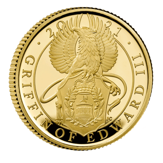 The Griffin of Edward III - zlatá mince 1/4 oz proof