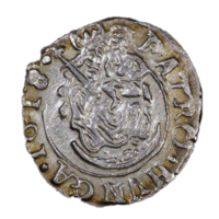 Historická mince Denár Matyáše II. Habsburského avers