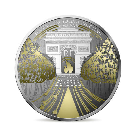 Poklady Paříže - Champs-Elysées stříbrná mince 5 oz Proof
