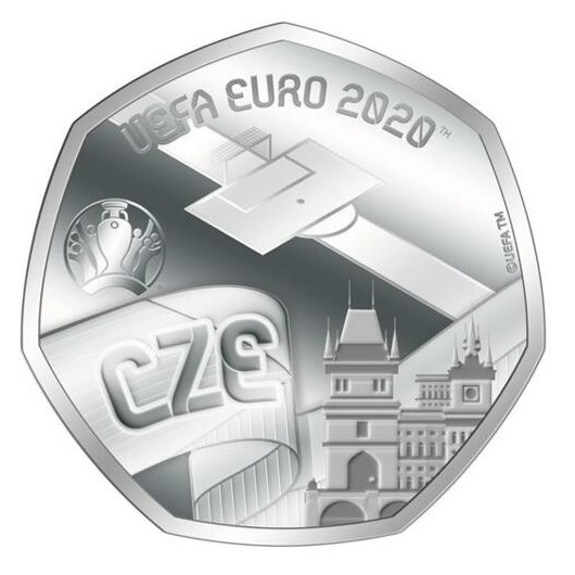 EURO 2020 - oficiální mince týmu Česká republika