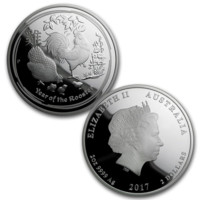 Lunární rok kohouta - set 3 stříbrných mincí