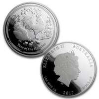 Lunární rok kohouta - set 3 stříbrných mincí