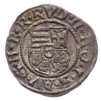 Denár Rudolfa II., stříbrná historická mince VF